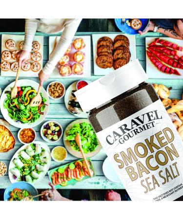 Caravel Gourmet Smoked Bacon Sea Salt Shaker - All Natural Seasoning for Popcorn & Bloody Mary Mixes - Bacon Bit Replacement - 6 Ounce - Buy Online on SooperMarket.com