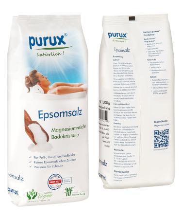 Purux Epsom Salt 2.5kg - Sustainably Packaged Magnesium Sulfate Bath Salt for Relaxation & Wellness | International Shipping - Buy Online on SooperMarket.com