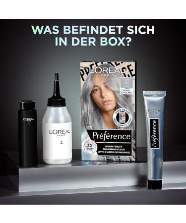 L'Or al Paris Preference Vivid Colors 10.112 Silver Gray - Intensive Permanent Hair Color Up to 8 Weeks of Shine - 1 Piece - Buy Online on SooperMarket.com