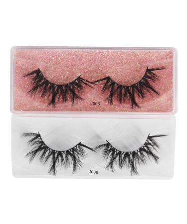 Bodermincer 10 Pairs 3D Faux Mink Hair False Eyelashes - Natural Soft Cruelty-Free Wispies & Fluffies (J006) - International Shipping Available - Buy Online on SooperMarket.com