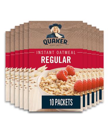 Quaker Regular Instant Oatmeal Multi-Pack 10 Packets 280g (Pack of 12)