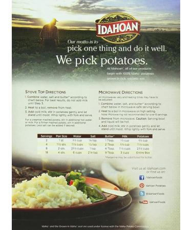 Idahoan Original Mashed Potatoes 13.75 oz - Pack of 12 | Premium Quality - Buy Online on SooperMarket.com