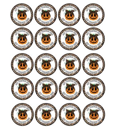 edible 20 x Halloween Personalised cupcake toppers uncut 1 (wafer card)