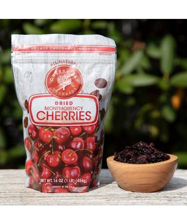 Cherry Bay Orchards Dried Montmorency Tart Cherries - 32oz (2x16oz Bags) - 100% Domestic, Natural, Kosher, Gluten-Free, GMO-Free - Resealable Pouch - 1lb (Pack of 2) - Buy Online on SooperMarket.com