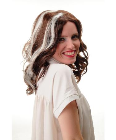 Buy Wig Me Up GFW2469-33 | Extravagant Women's Wavy Shoulder Length Wig in Mahogany Brown & White Blonde | 40 cm Middle Parting | International Shipping - Buy Online on SooperMarket.com