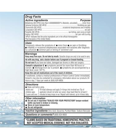 Hyland's Earache Drops: Natural Relief for Swimmers Ear (3-Pack) - Buy Online on SooperMarket.com