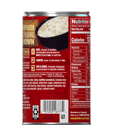 Campbell's Chunky Healthy Request New England Clam Chowder 18.8oz Can (Case of 12) - Buy Online on SooperMarket.com