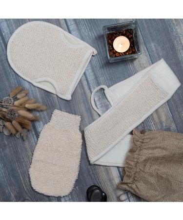 Exfoliating Glove Set with Body Scrub Brush - Dead Skin Remover | UK Seller - Buy Online on SooperMarket.com
