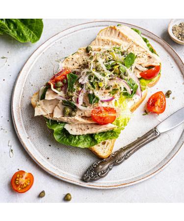 Shines Wild Yellowfin Tinned Tuna in Olive Oil - 12 x 111g Cans - Low Carb & High Protein Canned Tuna - Ideal for Keto Diet - Hand Filleted - High in Omega 3 - Gluten Free - Buy Online on SooperMarket.com