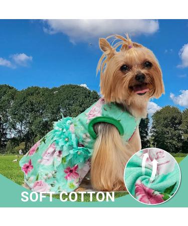 CUSOZWO Small Dog Clothes - 2 Pack Flower Dog Dress for Small Dogs and Cats - Elegant Spring Princess Skirt Outfit (M) - Buy Online on SooperMarket.com