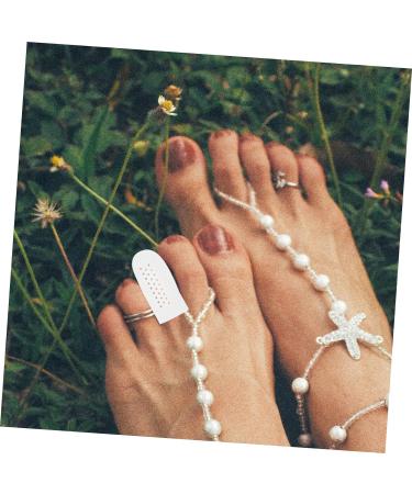 Lurrose High Heel Protectors - 8 Pairs Silicone Gel Sleeves for Foot Pain Relief - Orthopedic Protective Case - White 6x3cm - Buy Online on SooperMarket.com