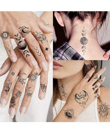 JOEHAPY 33 Sheets Black Outer Space Temporary Tattoos - Geometric Planets and 3D star designs for Kids and Adults - Buy Online on SooperMarket.com