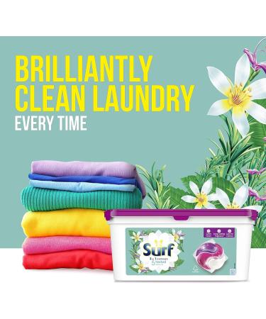 Surf 5 Herbal Extracts 3 in 1 Laundry Capsules - 32 Washes | Long Lasting Fragrance | Brilliantly Clean Clothes - Buy Online on SooperMarket.com