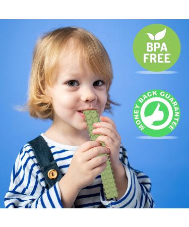 Sensory Chew Tubes 4 Pack - Silicone Oral Motor Tool for Autistic Children - BPA Free Teether Toys for Babies 3-12 Months - Buy Online on SooperMarket.com