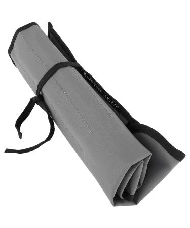 New York Central Professional Paint Brush Roll Up Case and Art Brush Organizer Waterproof Lightweight Breathable and Tough 20X20 3/8 Unrolled Gray with Black Piping