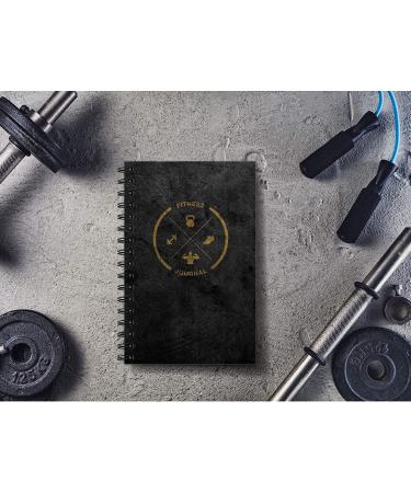 Global Printed Fitness Journal & Nutrition Planner with Clip-in Bookmark, Sturdy Binding, Thick Pages & Laminated Cover (Black & Gold) - Buy Online on SooperMarket.com