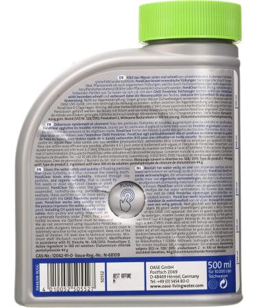 Oase 43140 Aquaactiv PondClear - 500 ml Pond Declarer for Instant Algae Control & Water Clarity - International Shipping Available - Buy Online on SooperMarket.com