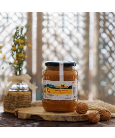 Pure Raw Honey with Pollen & Beeswax - 1kg Unheated & Natural | Premium Angel Root Honey - Buy Online on SooperMarket.com