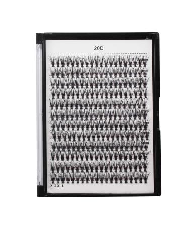 Bodermincer Large Tray 240pcs D Curl 8-20mm to Choose Professional Makeup Individual Cluster EyeLashes Grafting Fake False Eyelashes eyelash extension individual eyelash bunche (20D-15mm)