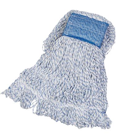 Amazon Basics Loop-End Rayon Finish Commercial String Mop Head, 5 Inch Headband, Medium, 6-Pack Medium 5-Inch Headband