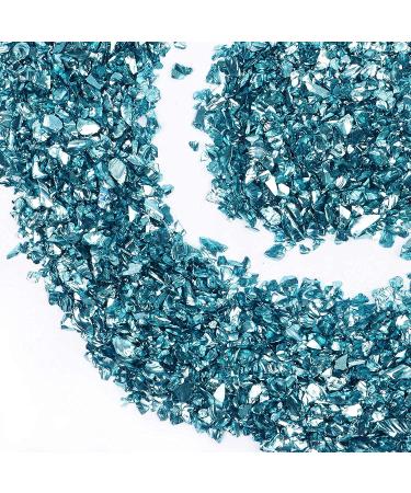 Crushed Glass Glitter for Resin Geode, FEEIN Irregular Glitter Metallic Gravel Flakes Sequins for Art Nail Arts Craft DIY Vase Filler Epoxy Resin Jewelry Making Color 05