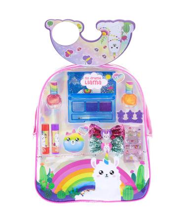 Townley Girl No Drama Llama Makeup Backpack Set - 10 Pcs Including Lip Gloss, Nail Polish, Hair Bows & More! Perfect for Ages 3 - Buy Online on SooperMarket.com