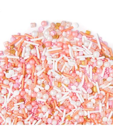 Sweets Indeed Peach Rose Gold Sprinkles 6.5 oz - Gluten-Free Cake & Cupcake Topper - Buy Online on SooperMarket.com