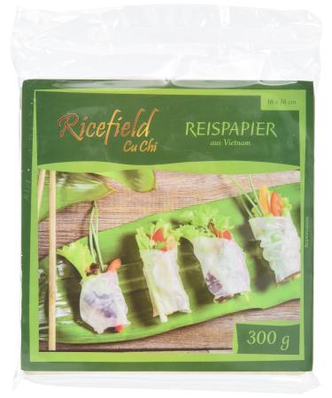 Ricefield rice paper square 16 cm pack of 4 (4 x 300 g pack)