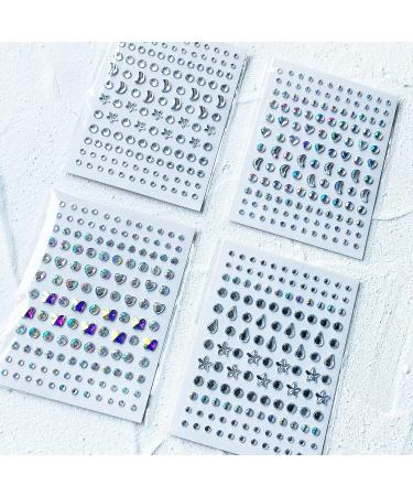 Self Adhesive Face and Body Gems - Moon, Star, Heart, Butterfly Rhinestone Decorations for DIY Makeup, Nail Art, Crafts - Buy Online on SooperMarket.com