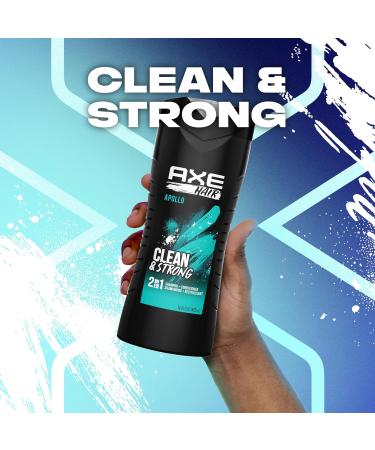 AXE 2-in-1 Shampoo and Conditioner for Clean & Strong Hair Apollo all-in-one for men 473 ml (Pack of 4) - Buy Online on SooperMarket.com