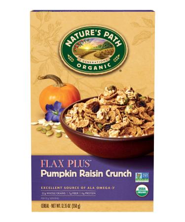 Nature's Path Organic Cereal, Flax Plus Pumpkin Raisin Crunch, 12.35 Ounce Box (Pack of 6) Pumpkin Raisin Crunch 12.35 Ounce (Pack of 6)