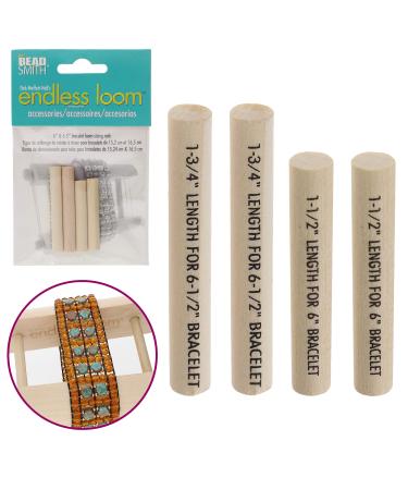 The Beadsmith Endless Loom Rod Set Accessory Pack by Deb Moffatt Hall, for 6 and 6.5" Bracelet, for Making Jewelry and Beading Bracelets