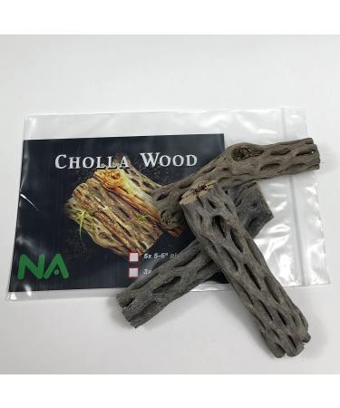 NApremium Natural Cholla Wood. Long Natural Cholla Wood for Aquarium Decoration  Hermit Crabs  Shrimp. 3x 5-6 Inch Cholla - Buy Online on SooperMarket.com