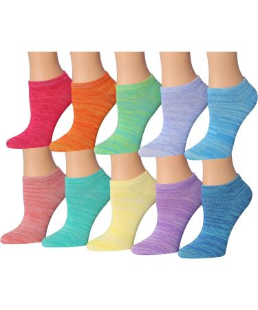 Tipi Toe Women's 20-Pack Colorful Patterned Low Cut Socks 9-11 - Bare Space Dye - Buy Online on SooperMarket.com