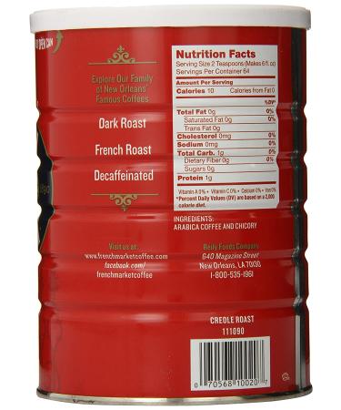 French Market Coffee & Chicory Medium-Dark Roast Ground Coffee 12oz - Metal Can Medium-Dark Roast - Pack of 1 - Buy Online on SooperMarket.com