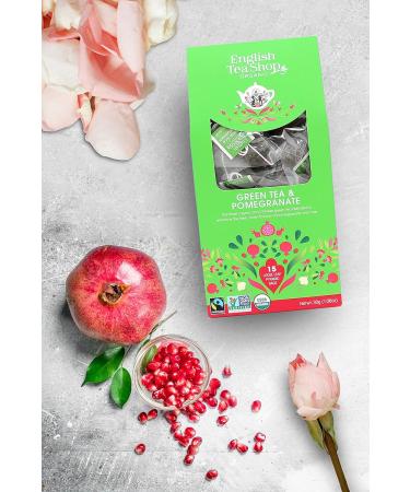 English Tea Shop Organic Green Tea & Pomegranate Tea (15 Pyramids) 30 g - Buy Online on SooperMarket.com