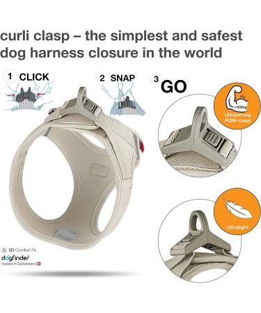 Buy Curli Air-Mesh Vest Harness in Light Tan 3XS - Stylish & Comfortable Dog Gear - Buy Online on SooperMarket.com