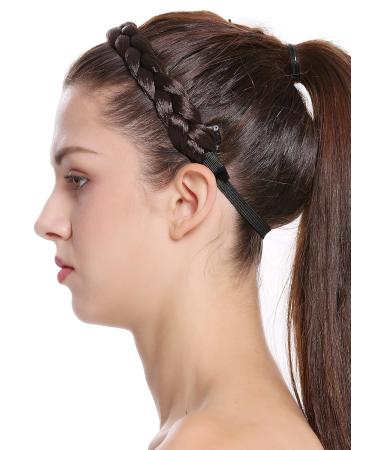 Buy WIG ME UP CXT-005-006 Braided Hairband Headband - Clip-In 2cm Wide Brown Braid for Traditional Costumes | International Shipping Available - Buy Online on SooperMarket.com