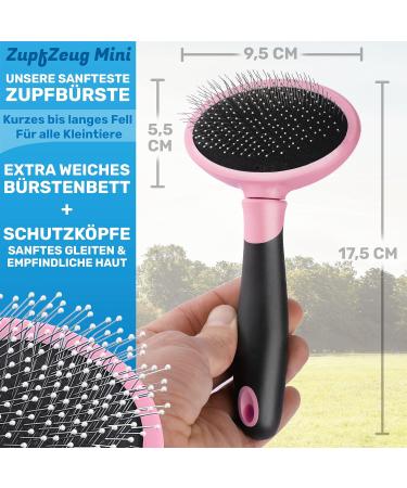 Bluepet Cat & Small Dog Brush | Gentle Undercoat Removal & Daily Fur Care - Mini Pink Rabbit Brush - Buy Online on SooperMarket.com