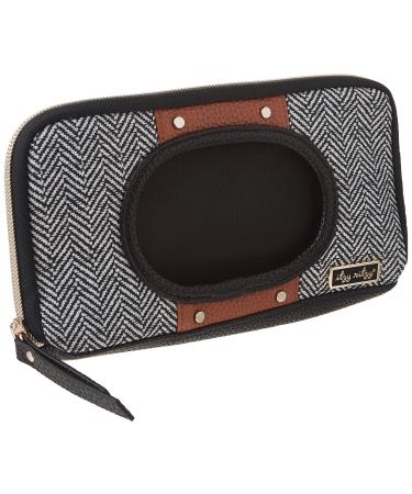 Itzy Ritzy Travel Wipes Case  Portable, On-The-Go Baby Wipes Holder Including Removable Clips for Car Visor Or Seat Back, Designed to Hold Packs of Up to 64 Wipes, Coffee & Cream