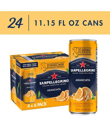 Sanpellegrino Aranciata Sparkling Orange Drink 24-Pack - 11.15 Fl Oz Cans - Buy Online on SooperMarket.com