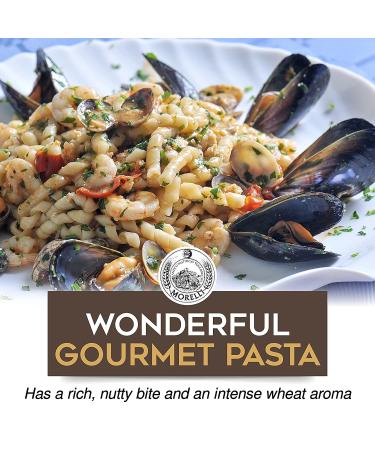 Organic Morelli Spiral Pasta - Protein-Rich Italian Durum Wheat Semolina Pasta - Ancient Grains, All Natural Gourmet - Busiate (Trofie Gemelli) 17.6 Oz, Pack of 2 - Buy Online on SooperMarket.com