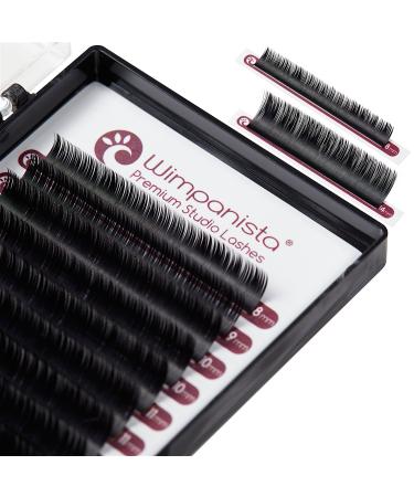 Silk eyelashes - individual eyelashes - C curl - Silk Lashes - thickness 0.15mm - mix 8-14mm eyelash extension - 16 strips - Wimpanista