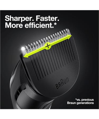 Braun 7-in-1 All-In-One Male Grooming Kit - MGK3245 Black/Blue Razor - Gifts For Men UK - 5 Attachments - Buy Online on SooperMarket.com