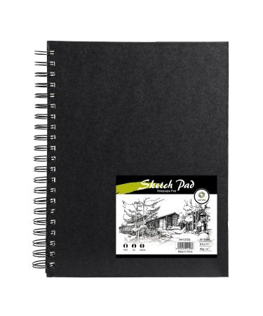 Conda 8.5"x11" Hardbound Sketch Book, Double-Sided Hardcover Sketchbook, Spiral Sketch Pad, Durable Acid Free Drawing Art Paper for Kids & Adults A413723 8.5"x11"