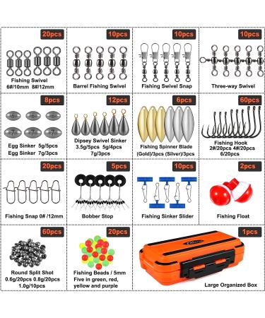 PLUSINNO 253pcs Fishing Accessories Kit with Tackle Box - Fishing Lures, Hooks, Spinner Blade - Perfect Gear for Bass, Bluegill, Crappie - Buy Online on SooperMarket.com