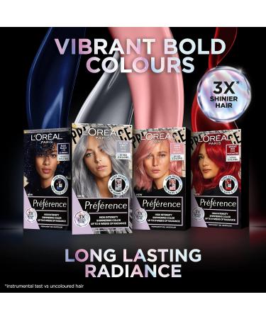 L'Or al Paris Permanent Hair Colour Long-Lasting Shine and Intense Colour For up to 8 Weeks Preference Vivids (Colorista) Deep Black 2.01 x1 pack 2.01 DEEP BLACK ENG - Buy Online on SooperMarket.com