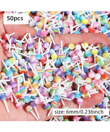 130Pcs 3D Gummy Bear Candy Nail Charms - Colorful Resin Acrylic Cute Nail Art Accessories - Buy Online on SooperMarket.com