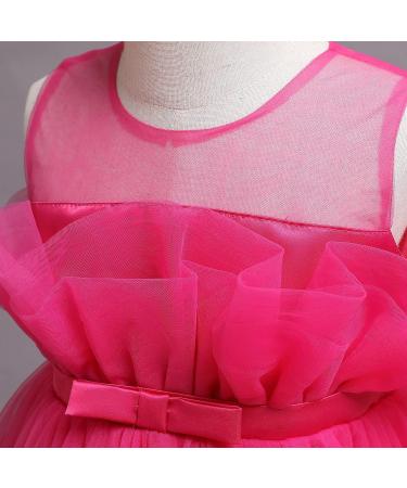 NNJXD Flower Princess Party Dress 766 Hot Pink-a | Baby Girls 3-4 Years - Buy Online on SooperMarket.com