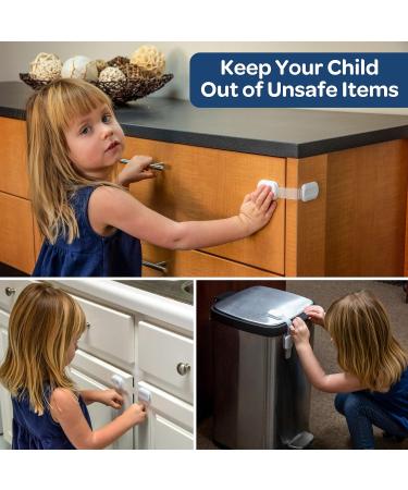 8 Pack Multifunctional Child Safety Locks for Closets Drawers Furniture Toilets Dishwashers Refrigerators & Ovens - Adjustable & Secure - Buy Online on SooperMarket.com